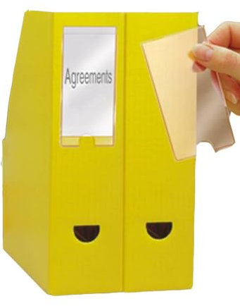 25 x 75 mm, 3-Porta etichette autoadesive, confezione da 12 pezzi