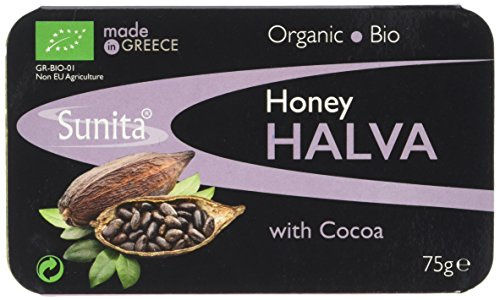 Sunita Organic Honey Halva with Cocoa 75 g (Pack of 6)