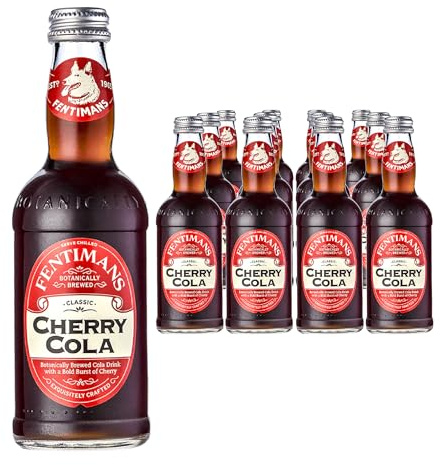 Fentimans Cherry Cola - Botanically Brewed Cola with a Cherry Twist - Exquisitely Crafted & Refreshing - Gluten-Free and Vegan Friendly - 12 x 275ml Bottles