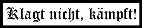 INDIGOS UG Autoaufkleber/Sticker - Klagt Nicht, kämpft ! Spruch fürs Auto - 25x5cm schwarz