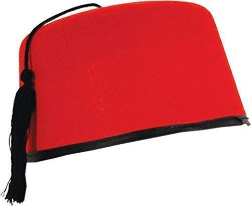 Unbekannt Erwachsene Weihnachten Party Kopfbedeckung Marokkanische Tommy Cooper Stil Türkischer Fez Filzhut Rot