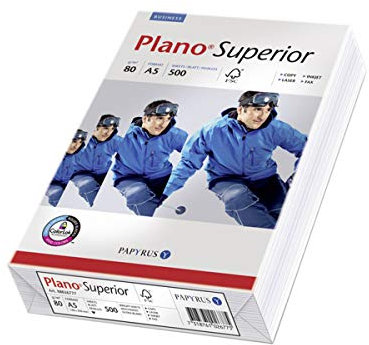Papyrus 88026798 Drucker-/Kopierpapier Premium Planosuperior, DIN A5, 80 g/m², 500 Blatt weiß