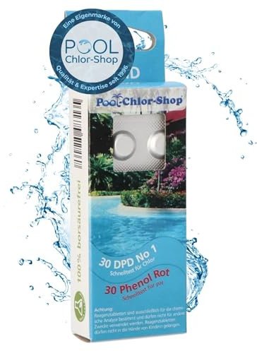 Duraol Chlor & pH-Tabletten Nachfüllpack I 60 Tabletten I Pool Testtabletten für pH- & Chlormessung I Hochwertige Pool Tester DPD & Phenol Red Tabletten I Borsäurefreie Pooltester-Tabletten