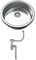 Dihl 1091 Kitchen Sink, Single Bowl 1.0, Round, 304 Stainless Steel, Silver, Inset, 42.2 x 42.2 cm, Includes Full Waste Kit and fixings
