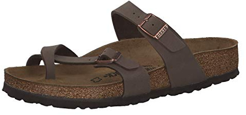 BIRKENSTOCK Zehensteg Sandale Mayari Mocca Gr. 35-46 071061 + 071063, Größe + Weite:45 normal
