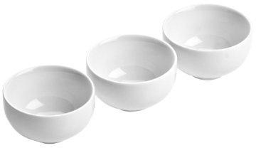 Premier Housewares Entre Serving Bowls - White Porcelain, Set of 3