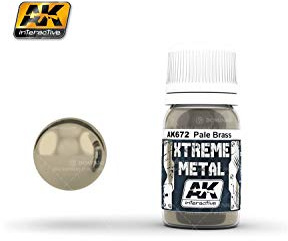 AK Interactive 30ml Extreme Metal Paints Pale Brass # 672