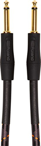 Roland Gold-Serie Patch/Pedal-Kabel – gerade 6,3-mm-Klinkenstecker, Länge: 1 m – RIC-G25