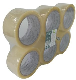 Q-Connect KF01791 Ruban adhésif - 50 mm x 66 m - Pack de 6