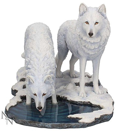 Nemesis Now Warriors of Winter Wolf Lisa Parker 18 cm Statue, White