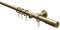 Gardinia Gardinenstangen Set 1-Lauf Zylinder Ø 20 mm Messing-antik 120 cm, Metall