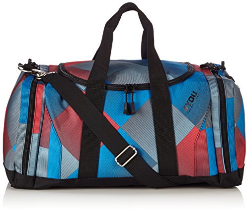 4YOU Sporttasche Igrec Sportbag M 25 Liters Mehrfarbig (Red Blue Squared) 17150064800