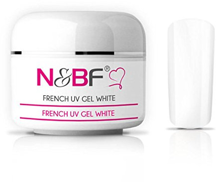 N&BF Gel french UV blanc classique/de couleur blanche, gel pour ongles, gel de couleur pour ongles en gel, faux ongles, manucure, Nails, moyen visqueux 30ml
