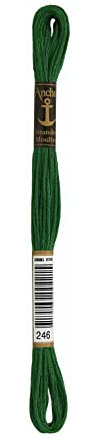 Anchor Sticktwist 4635000-00246 flaschengrün Stickgarn, 100 % Baumwolle