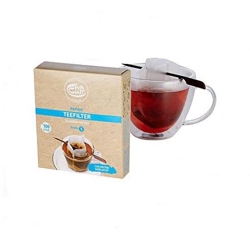 Soolong Cha Kult - Papierteebeutel - Teefilter - Größe S - 100 Beutel - 1 Stab - 100 Stücke