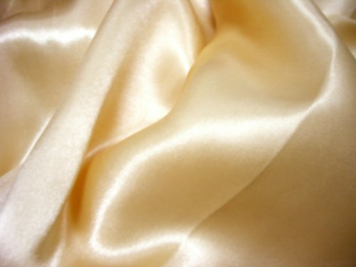 Satin Stoff Meterware Creme Champagner