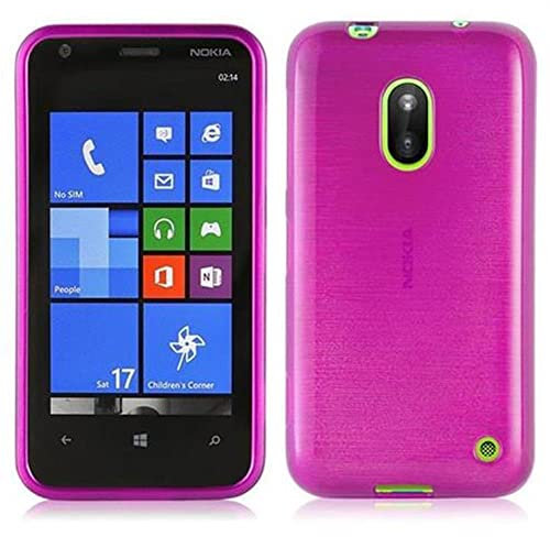 cadorabo Coque pour Nokia Lumia 620 en Rose Vif - Housse Protection Souple en Silicone TPU avec Anti-Choc et Anti-Rayures - Ultra Slim Fin Gel Case Cover Bumper