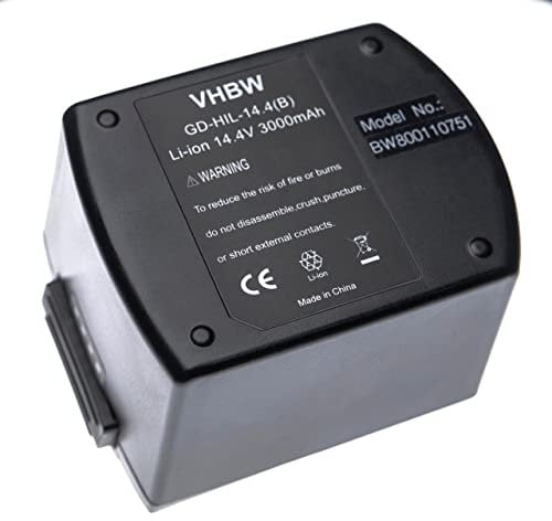 vhbw 1x Batterie Compatible avec Hilti RC 4/36-DAB, SF 14-A, SFC14-A, SFH 14-A, SFH140A, SID 14-A, SIW14-A Outil électrique (3000 mAh, Li-ION, 14,4 V)