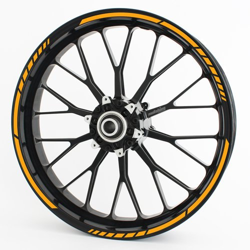 Motoking Felgenrandaufkleber GP - ORANGE KTM - Komplettset für 15 bis 19