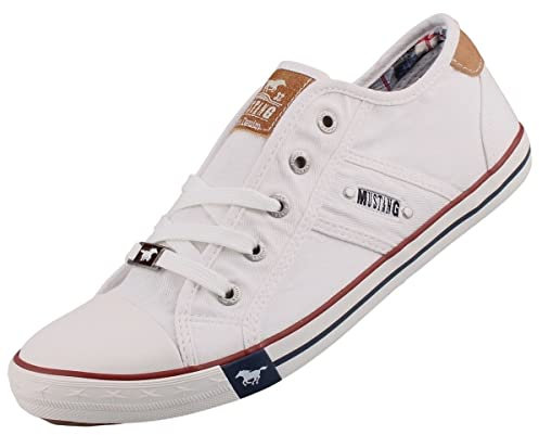 Mustang Zapatillas Deportivas 1099-302, Gimnasia Bajas Mujer, Weiß, 45 EU