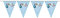 Folat Wimpelkette, Storch, hellblau, 10 m