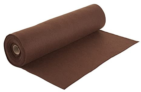 Bastelfilz Filzrolle, Länge 5m Breite 45 cm, 1-1,5 mm Stärke, filzen basteln Braun