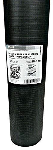 Dörken Delta-Mauerwerkssperre, 50 cm x 25 m, Schwarz
