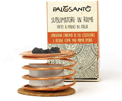 Weihrauch Brenner aus Kupfer – Für Harz und Kräuter – Mit Palo Santo Harz 2 gr.