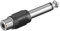 Goobay 11118 6.35 mm RCA Noir Adaptateur pour Câble 6.35 mm RCA Male Connector/Female Connector Noir