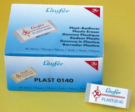 Radierer Kunststoff Läufer-Plast 0140 46x20x9mm Liefermenge = 40