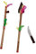 viving Kostüme viving costumes201512 indischen Axt/Rohr und Messer (48 cm, One Size)