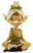 Top Collection Miniatur Feengarten und Terrarium Pixie meditierend mit Frosch