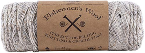 Lion Brand Yarn Fishermen's Wool Yarn, Birch Tweed