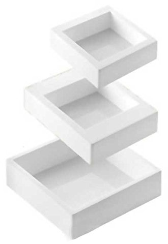 silikomart - Silikonformen-Set für 3-Stöckige Torten, Eckig, Etagere, Backformen aus Silikon
