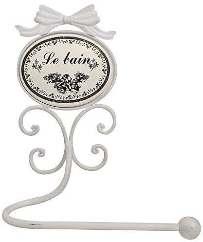Toilettenpapierhalter LE BAIN Toilettes Nostalgie Shabby Chic Antik-Stil Weiß