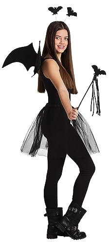 Boland 74529 - Kostüm-Set Fledermaus bestehend aus Tiara, Stab, Flügel und Tutu, Karneval, Mottoparty, Halloween