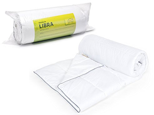 DecoKing Sommerdecke 200x200 cm Leichte Sommer Bettdecke Steppbettdecke antiallergisch für Allergiker 100% Mikrofaser Libra, Weiß