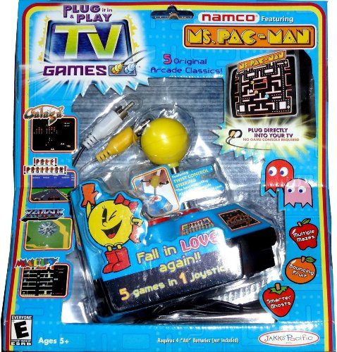 Namco Ms. Pac-Man Plug & Play with 5 TV Games by Jakks Pacific