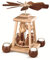Mueller Weihnachtspyramide Christi Geburt moderne Säulenpyramide, 1-stöckig, 34 cm hoch, natur, original Erzgebirge Seiffen