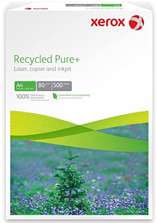 Xerox Recycled Pure+ Papier 003R98756 - DIN A4 80 g/m² - Kopierpapier für Laserdrucker und Kopierer - aus 100% Altpapier - 500 Blatt - weiß - Blauer Engel zertifiziert