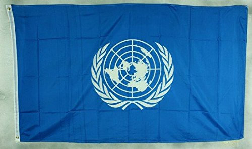 Flagge Fahne UNO Vereinte Nationen 90x60 cm wetterfest und lichtecht für innen und aussen