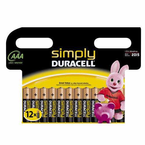 Duracell - Pile Alcaline - AAA x 12 - Simply (LR03)
