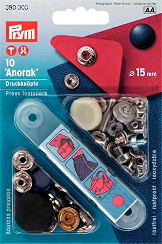Prym Bouton pression Anorak 15mm cal. bleu + outil en Laiton