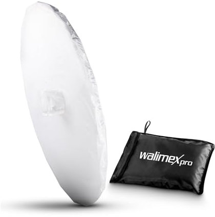 Walimex pro Reflexschirmdiffusor für Ø 180 cm Weiß, Diffusor Hülle für Softbox-Effekt, Lichtformer inkl. Transporttasche ideal für Porträt-, Produkt- und Still-Life-Fotografie
