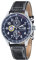 AVI-8 Herren 42mm Hawker Hurricane Classic Chronograph Army Blue Japanische Quarz-Fliegeruhr mit Lederarmband AV-4011-03