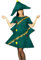 Smiffys Costume Albero di Natale, Verde, con tunica e cappello