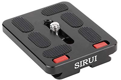 SIRUI TY-60 Schnellwechselplatte (Alu, 1/4, 49x60mm, 39.4g, Sliding Stopper, für SIRUI und Arca-Swiss) schwarz