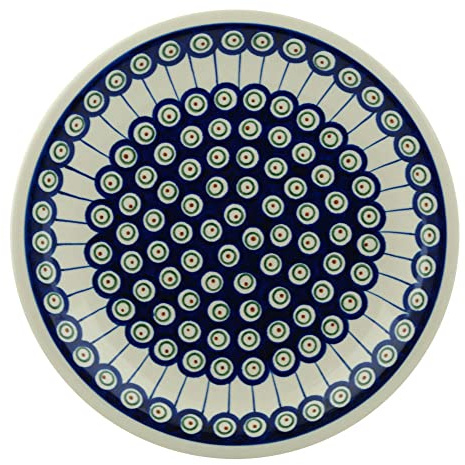 Polmedia Original Bunzlauer Flat Plate/Pizza Plate Diameter 27.2 cm Height 3.0 cm Handmade Decor 8