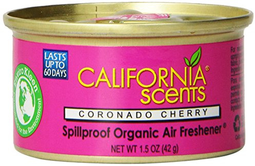 California Scents Spillproof Organic Air Freshener, Coronado Cherry, 1.5 Ounce Canister (Pack of 4)