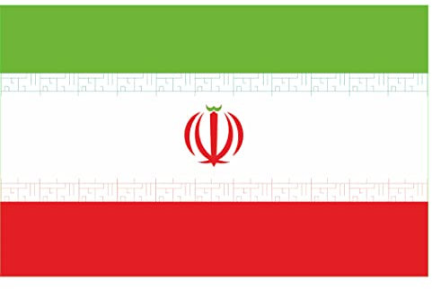 Autoaufkleber - Autoaccessoires - Aufkleber Fahne A-LS99G Iran - Iran 30 cm farbig - bunt - glatt - Tuning - Heckscheibe - Beschriftung